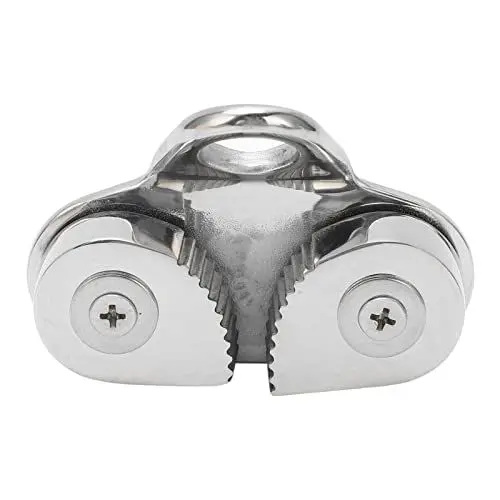 Produktbild: XHIKOWAT Nockenklampe aus 316-Edelstahl-Verbundwerkstoff mit Drahtverstärktem Führungsring, Rostfreier Führungsring für Segelboot, Kajak, Kanu, Beiboot, Passend für 3 Bis 15 Mm Seile