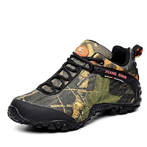 Produktbild: XIANG GUAN Herren Camo Wasserdicht Atmungsaktiv Outdoor Schuhe Funktions Sport Trail Trekking Wanderhalbschuhe (EU 45, Desert Camo)