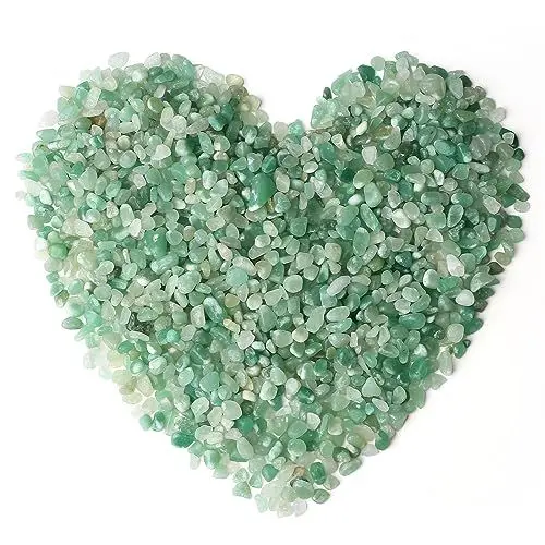 Produktbild: XIANNVXI 450G Grün Aventurin Kristalle Kies Set Kristall Chips Bulk Edelsteine Grün Stein Healing Reiki 7-9MM
