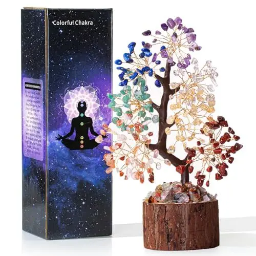 Produktbild: XIANNVXI Chakra Steine Kristallbaum Deko Geschenk Kristalle Deko Geschenk Esoterik Spirituelle Geschenke Dekopflanzen Lebensbaum Schreibtisch Deko Geschenke