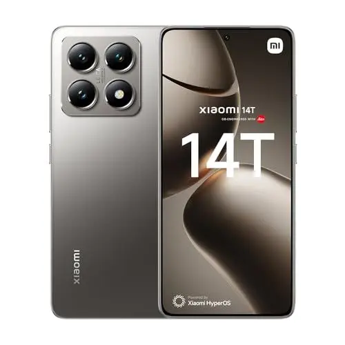 Produktbild: Xiaomi 14T, 5G Smartphone, 12+256GB Handy ohne Vertrag, 144Hz 6.67'' AI Display, Leica Kamera, MediaTek Dimensity 8300-Ultra, 5000mAh, 67W HyperCharge, Dual-SIM, Titanium