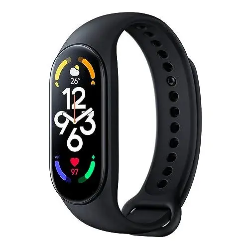 Produktbild: Xiaomi Mi Smart Band 7 Fitness-Armband, wasserdicht 5 ATM, Frequenzüberwachung, AMOLED-Display, 180 mAh, 12 Trainingsmodi