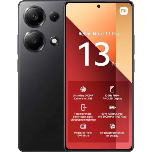 Produktbild: Xiaomi Redmi Note 13 Pro 4G 256GB Midnight Black