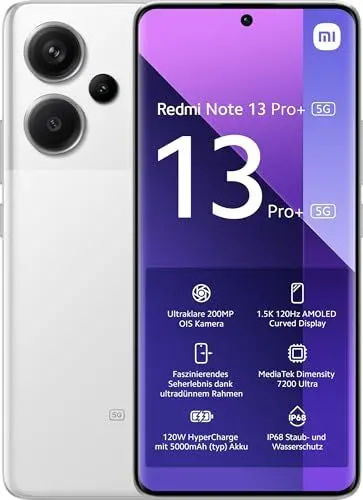 Produktbild: Xiaomi Redmi Note 13 Pro+ 5G Smartphone, 8+256GB, Handy ohne Vertrag, 6,67