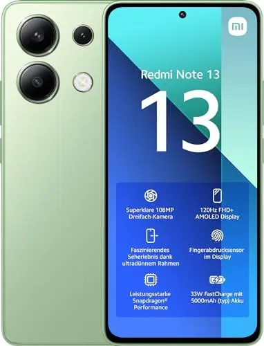 Produktbild: Xiaomi Redmi Note 13 Smartphone, 8+256GB, Handy ohne Vertrag, 6,67