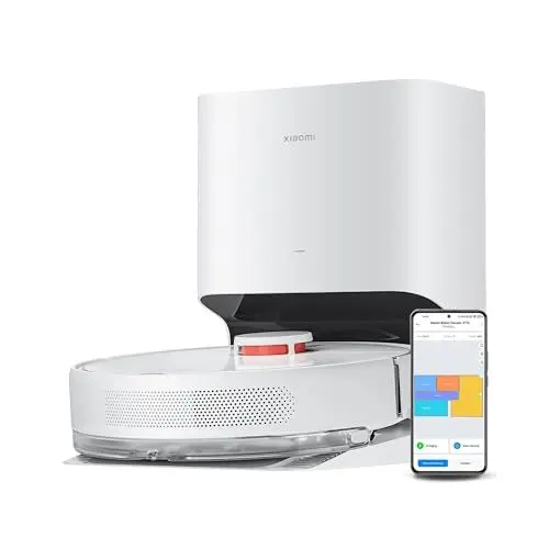 Produktbild: Xiaomi X10 Saugroboter mit automatische Absaugstation & Wischfunktion, 4000Pa, bis zu 180min Laufzeit, 2.5L Staubbeutel, Staubsauger Roboter, Lasernavigation, Tierhaare, Teppiche, Hartböden, APP