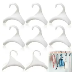 Produktbild: xiaowanwan 8 Stücke Handtaschen Aufbewahrung Haken,Handtasche Kleiderbügel Haken Schrank,Taschenhalter Kleiderschrank,Taschen Organizer Schrank für Seidentuch Gürtel Hüte (Weiß)
