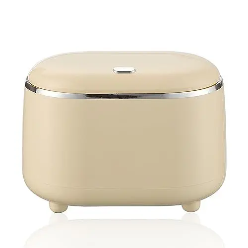 Produktbild: xiaoxianxian Tischmülleimer,Klein Tischabfalleimer,2L Portable Mini Abfalleimer für Schlafzimmer, Esszimmer, Bäder, Büros (Gelb)