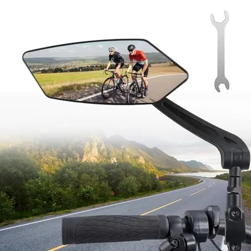 Produktbild: xiaoxiaozhijia Rückspiegel Fahrrad,Hd 360°Schwenkbar Faltbar Lenker Rückspiegel,Fahrradspiegel für E-Bike Links für Fahrrad,Ebike Roller(links) (Stil)