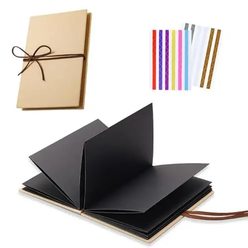 Produktbild: xiaoxiaozhijia Scrapbook Album,30 Seiten Fotoalbum zum Selbstgestalte,Faltbares Album als Geschenk für Angehörige,Freunde und Bekannte (21.5x15cm)