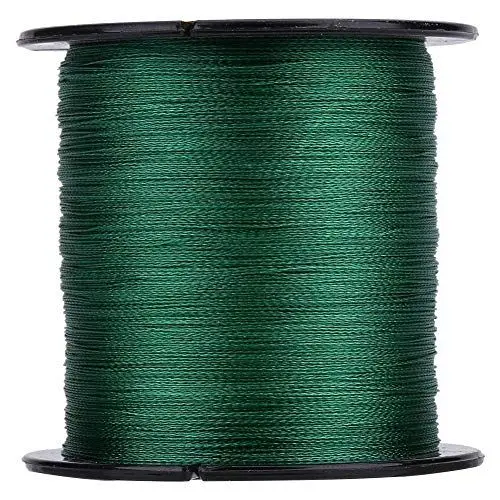 Produktbild: XIASABA Geflochtene Angelschnur, 1 Stück, 300 m, PE, geflochten, 4 Stränge, superstarke Angelschnüre, Multifilament-Fischseilschnur, grüne Wels-Angelschnur, Salzwasser und (1)