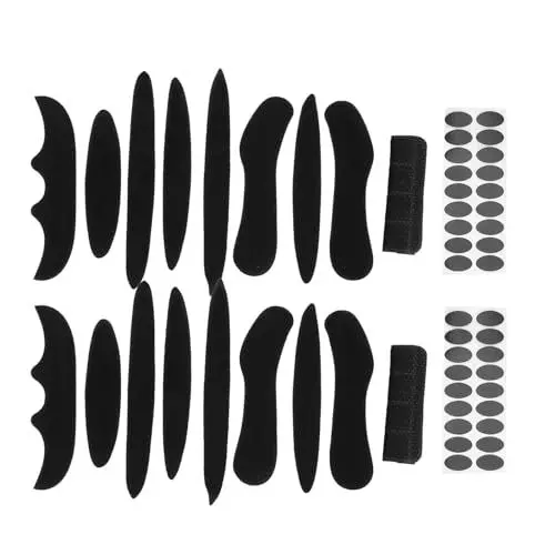 Produktbild: XIASABA Helm-Polster-Set, Reithelm-Polster-Set, 13,0 x 10,0 x 3,0, 2 Set Fahrradhelm-Innenfutter, Futterhaken und Schwamm-Kombinationsset, Helmfutter, Helm-Schaumstoffpolster