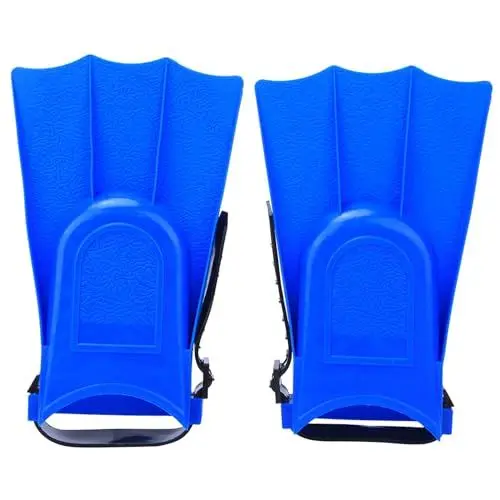 Produktbild: XIASABA Schwimmflossen Paar PVC Leichte Tauchschwimmtrainingsflossen Schnorcheln Kurze Flossenblau 25-30 Yard Paar 114G Flossen