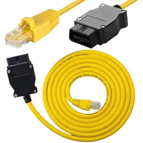 Produktbild: Xiatiaosann OBD2-zu-Ethernet-Kabel, ENET RJ45-Kabel für BMW F-Serie, G-Serie-Codierung, kompatibel mit E-SYS Icom-Adapter, Ethernet RJ45 zu OBDII-Schnittstelle, Autodiagnose-Codierung
