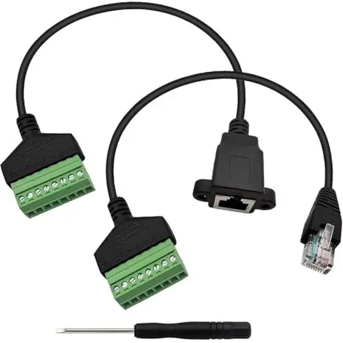 Produktbild: Xiatiaosann RJ45-Stecker auf 8-poligen Schraubklemmenadapter LAN für Cat7 Cat6 Cat5 Cat5e Ethernet Extender RJ45-Buchse auf 8-poliges Anschlusskabel T568B für Digital Internet Netzwerk Ethernet-Port