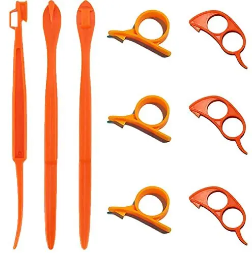 Produktbild: XiaZhiZhen Orangenschäler Orangenschneider Zitronenschäler Zitrusfrüchte-schäler Fruchtschäler Plastikschäler Küchengeräte Zitrone und Grapefruit Schälen 9 Stück