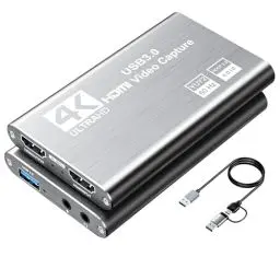 Produktbild: XIIXMASK Video Capture Card, Audio Video Capture Card, USB 3.0 Capture Card 4K HDMI Loop-Out, 1080P 60FPS/2K 30FPS Video Game Capture for Streaming Works for PS5/Switch/Camera/PC/OBS