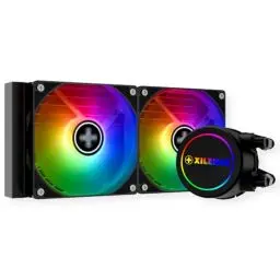 Produktbild: Xilence LQ240.ARGB AMD und Intel 240mm AiO Wasserkühlung, AM5/AM4, LGA 1700/2066/2011/1151/1150/1155/1156/1200, 300W TDP, 2x 120mm ARGB PWM Lüfter, für hohe Anforderungen im Gaming/Streaming, schwarz
