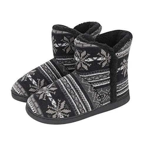 Produktbild: Hausschuhe Winter Pantoffeln Stiefel Hüttenschuhe Damen Wärmepantoffeln Plüsch Slipper Herren Flacheschuhe Hohe Gefüttert Wärmehausschuhe Geschlossene Hüttenstiefel Gummisohle rutschfest Puschen