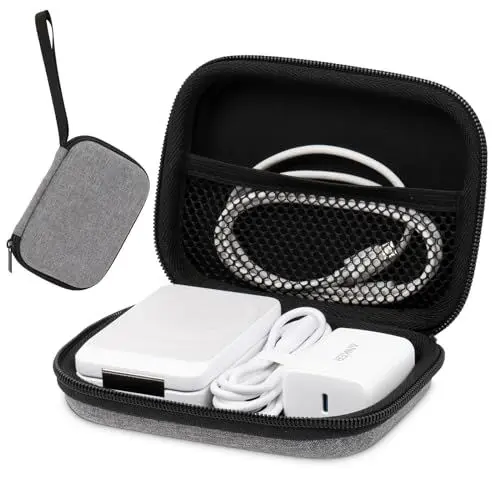 Produktbild: XINGFUDAO Tasche für Anker MagGo 3 in 1 Powerbank, Tragetasche für Anker MagGo mit maßgeschneidertem Stauraum, stoßfester Tragekoffer mit Netztasche für Kabel