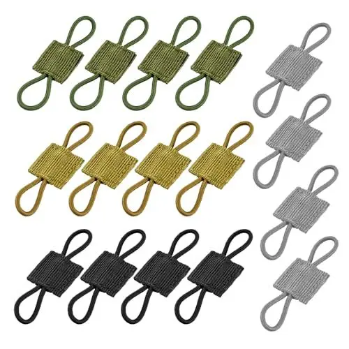 Produktbild: XINGSUI 16 Stück Elastisches Gurtband,Tactical Retainer Outdoor Werkzeug,Tactical Rucksack Weste Molle System Zubehör,für Flaschen, Antenne Stick Rohr und Diversen (4 Farbe)