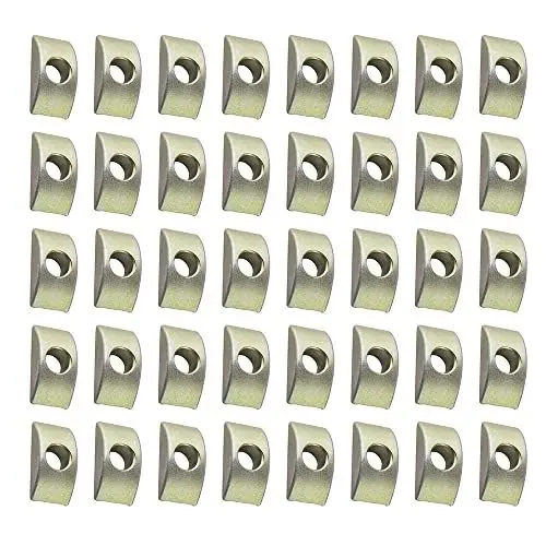 Produktbild: XINGSUI 40 Stück Halbmond-Unterlegscheiben,Schraubenmutter Anschlussstuecke,Metall Lochsäge Halbmond Sechskantmuttern,8mm Dia(bronzefarben)