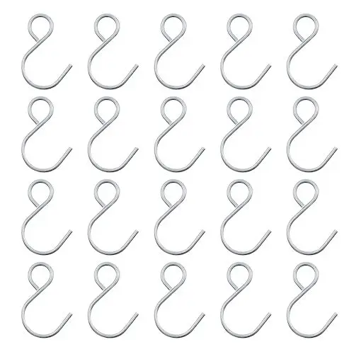 Produktbild: XINGSUI 8-teiliger drehbarer Hakenclip, drehbarer winddichter S-Hakenclip zum Aufhängen von Windspielen, Blumenkörben, Vogelkäfigen und Partyzubehör