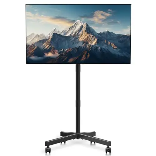 Produktbild: XINLEI TV Ständer Rollbar für 21-60 Zoll Plasma/LCD/LED Flat Curved Panel TVs bis zu 35kg Höhenverstellbarer TV Rollwagen Wagen mit Rollen, Max. VESA400*400
