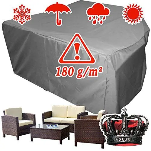 Produktbild: XINRO winterfeste Luxus Gartenmöbel Lounge Möbel Set Schutzhülle Hülle Haube Plane Abdeckung Abdeckplane 146x146x80 cm