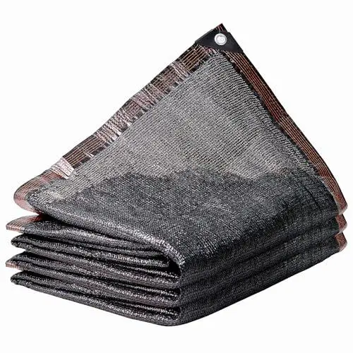 Produktbild: XINSHUNCAN Schattierungsnetz 50% Sonnenschutz Netz mit Ösen, 2X 2M Schwarz Outdoor UV-beständiger Schatten Netz für Gewächshaus, Garten, Pergola, Patio, Blume, Pflanzen, Hinterhof,Hühnerstall