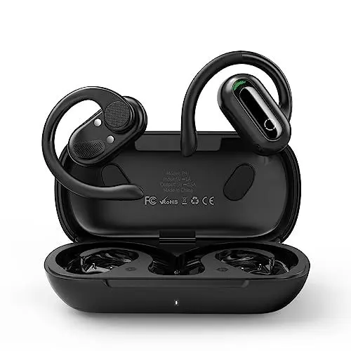 Produktbild: XINSRE Bluetooth Kopfhörer, Open Ear Kopfhörer 55h Spielzeit, Leichter und Bequemer, um 45° Verstellbarer Sport Kopfhörer, IPX7 Wasserdicht, Immersiver Stereo-Sound mit 16,2 mm Treibern
