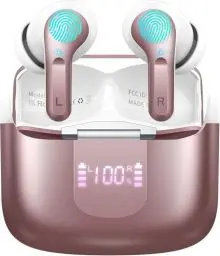 Produktbild: xinwld Bluetooth Kopfhörer, Kopfhörer Kabellos Bluetooth 5.3 In Ear Kopfhörer mit 4 ENC Noise Cancelling Mic, Kabellose Kopfhörer Tiefer Bass Wireless Earbuds 40Std, IP7 Wasserdicht Ohrhörer, Silber