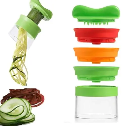 Produktbild: XINYOUZEFA Spiralschneider Gemüse, Gemüseschneider, Spaghetti Gemüsehobel, Gemüsenudeln Spiralschneider 3 in 1 für Gemüsespaghetti, Karotten, Zucchini, Möhren, Kartoffeln, Zwiebeln