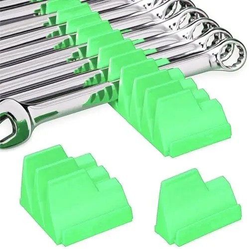 Produktbild: Xiuganpo Modularer Magnetischer Schraubenschlüssel-Organizer, ABS-Material, 6 Mm Bis 38 Mm Schraubenschlüssel, 40 Steckplätze, Schraubenschlüssel-Werkzeug-Organizer mit Magnetischer (GREEN)