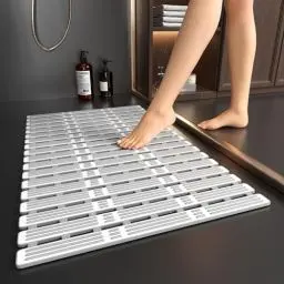 Produktbild: XIYUNTE Duschmatte rutschfest, 68x40cm Antirutschmatte für Dusche, 100% BPA-frei und latexfrei rutschmatte Dusche, Duscheinlage rutschfest schimmelresistent und Zuschneidbar, Grau