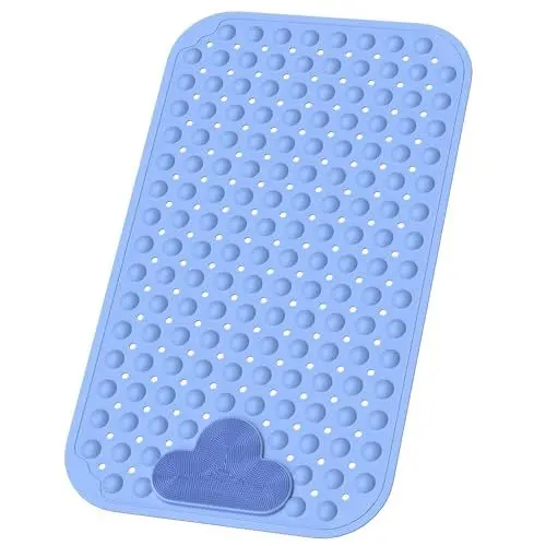 Produktbild: XIYUNTE Badewannenmatte rutschfest - 70x40cm Antirutschmatte für Badewanne, Badematte rutschfest schimmelresistent und maschinenwaschbar, Duscheinlage rutschfest BPA-frei und latexfrei, Grau