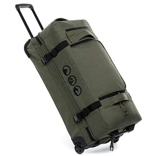 Produktbild: SONS OF ALOHA XL Reisetasche mit 2 Rollen Kane Rollkoffer 80 cm Koffer Sporttasche Reise-Trolley 120L, grün-Olive