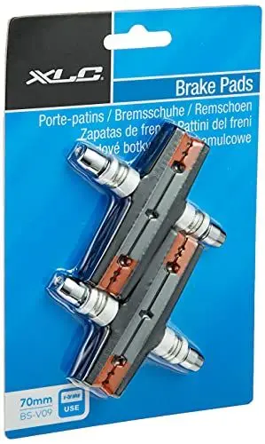 Produktbild: XLC BSV09 Unisex – Erwachsene Bremsschuhe V-Brake BS-V09 4er Set 70 mm, Orange, Grau, Schwarz, One Size