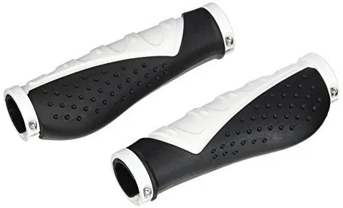 Produktbild: XLC Unisex – Erwachsene Griffe Ergonomic GR-S07, Schwarz, Weiß, One Size