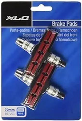 Produktbild: XLC V-Brake Bremsschuhe BS-V01, 4er Set 70 mm, Rot, Schwarz, One Size