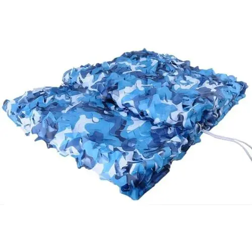 Produktbild: XLHYYDS Marine-Tarnnetz, blaues und weißes Tarnnetz, Sonnenschutz-Tarnnetz, geeignet for Schwimmbäder, im Freien, Tarnnetz, Tarnnetz (Size : 3x4m(9.8ftx13.1ft))