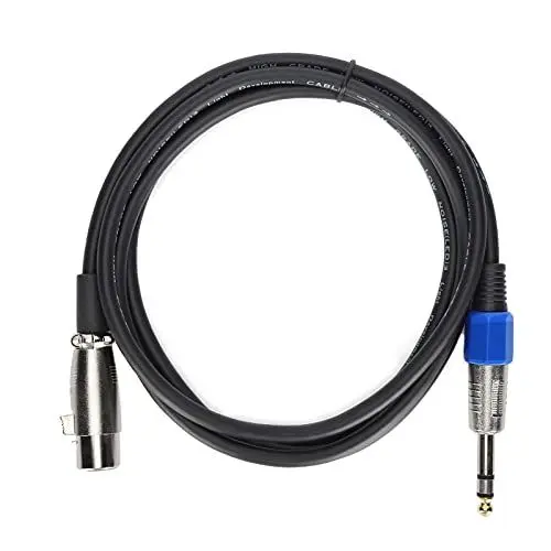 Produktbild: XLR-Buchse auf 1/4 Zoll TRS-Kabel (6,35 Mm), TRS-Klinkenkabel Symmetrisches Signalverbindungskabel XLR auf 1/4 Zoll-Patchkabel für Mikrofone, Mixer, Audio, 6,6 Fuß