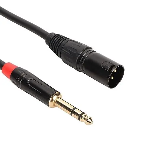 Produktbild: XLR-Stecker auf 1/4 Zoll TRS-Kabel, Symmetrisches 3-poliges XLR auf 6,35 Mm TRS-Stereo-Audiokabel, für Mikrofone, Leistungsverstärker, Audio-Mixer (8 m)