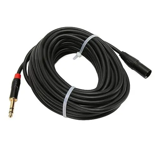 Produktbild: XLR-Stecker auf TRS-Kabel 1,6 Fuß, XLR 3-poliger Stecker auf Viertelzoll 6,35 Mm TRS-Kabel, Symmetrisches Verbindungsdraht-Mikrofonkabel, für Mixer, Kameras, Verstärker usw.