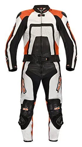 Produktbild: XLS Lederkombi Zweiteiler Orange Motorradkombi zweiteilig