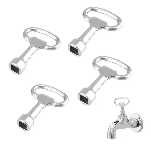 Produktbild: xlwen vierkantschlüssel Steckschlüssel 4 Stück vierkantschlüsselm,Vierkantschlüssel Steckschlüssel,vierkantschlüssel Universal für Gas Wasserzähler Kasten Silber