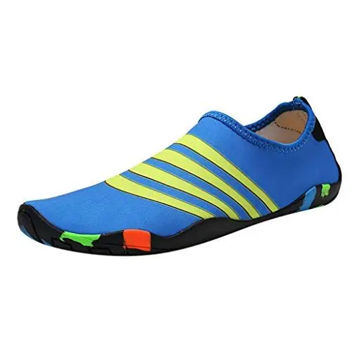 Produktbild: Xmiral Wasserschuhe Strandschuhe Herren Gummisohle Tauchschuhe Barfuß Hausschuh für Paare Verschleißfest Badeschuhe Schuhe(Blau,46 EU)