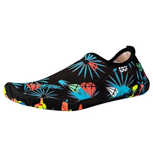 Produktbild: Xmiral Wasserschuhe Strandschuhe Paare Gummisohle Schwimmschuhe Tauchschuhe Laufschuhe Badeschuhe Barfu?Strandschuhe Hausschuh f黵 Herren Damen(Schwarz,41 EU)