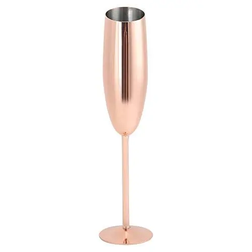 Produktbild: Xnferty Weingläser aus Edelstahl, Bruchsichere Roségold-Weinkelche, Metall-Trinkbecher, Champagnerflöte mit Stiel, Weinkelch für Jubel, Hochzeit, Party