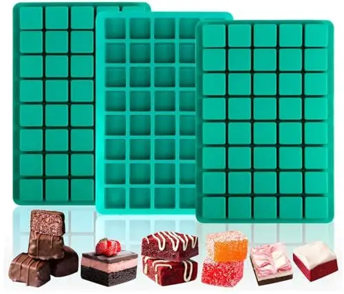 Produktbild: XoeLLe 3 Stück Schokoladenform, Pralinenform Silikon, Chocolate Mold für 40 Blöcke Schokolade, Schokolade Selber Machen Set, für Cupcakes Kuchen Pudding Eiswürfel Gelee Schokolade (A)